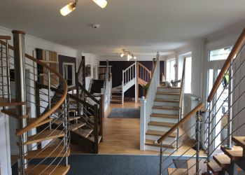 Die große Treppenausstellung mit vielen Modellen von ARKTIC Treppentechnik in Kiel
